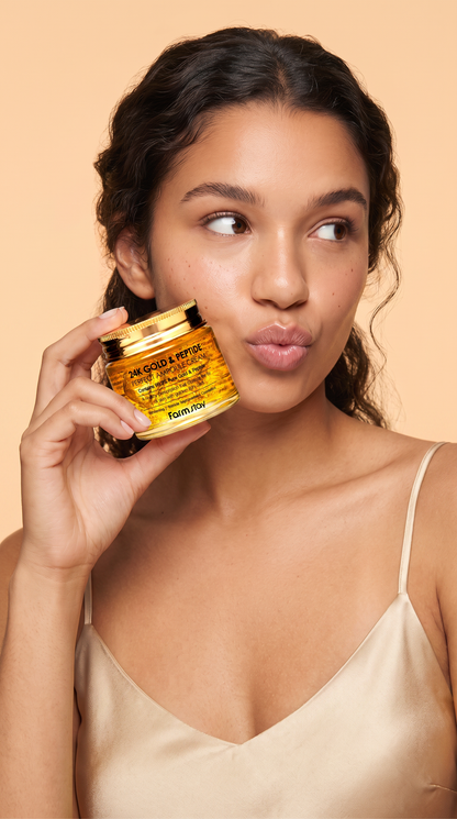 FARMSTAY – 24K Gold & Peptide Perfect Ampoule Cream Moisturizing 80ml