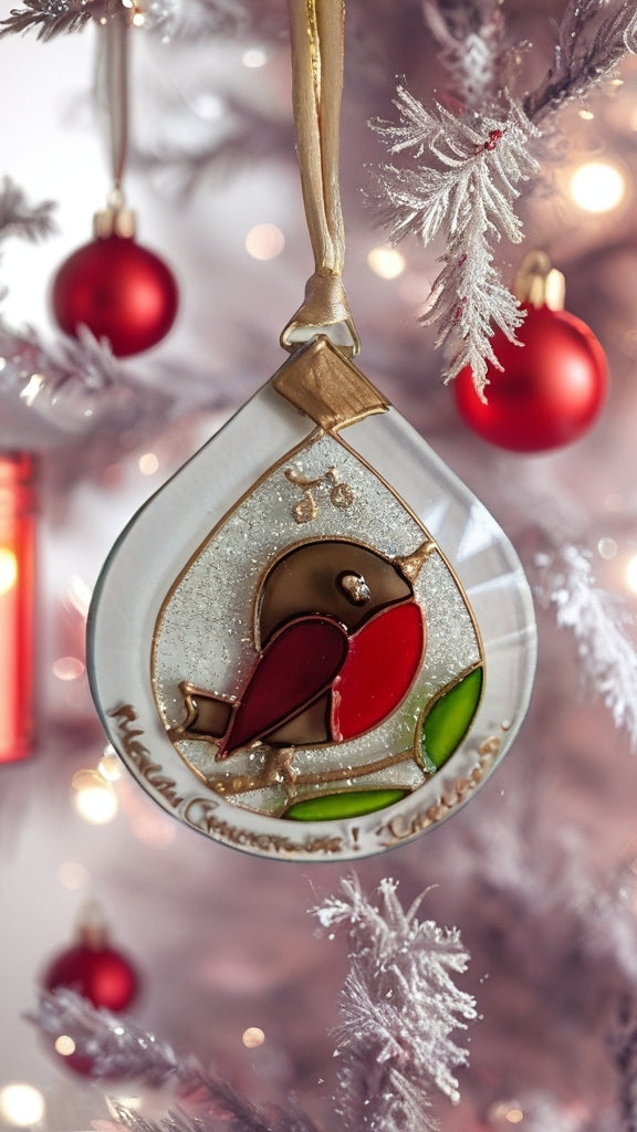 Hand-painted glass Suncatchers - Droplet (Hanging) Christmas