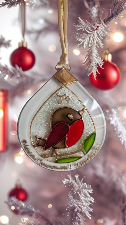 Hand-painted glass Suncatchers - Droplet (Hanging) Christmas