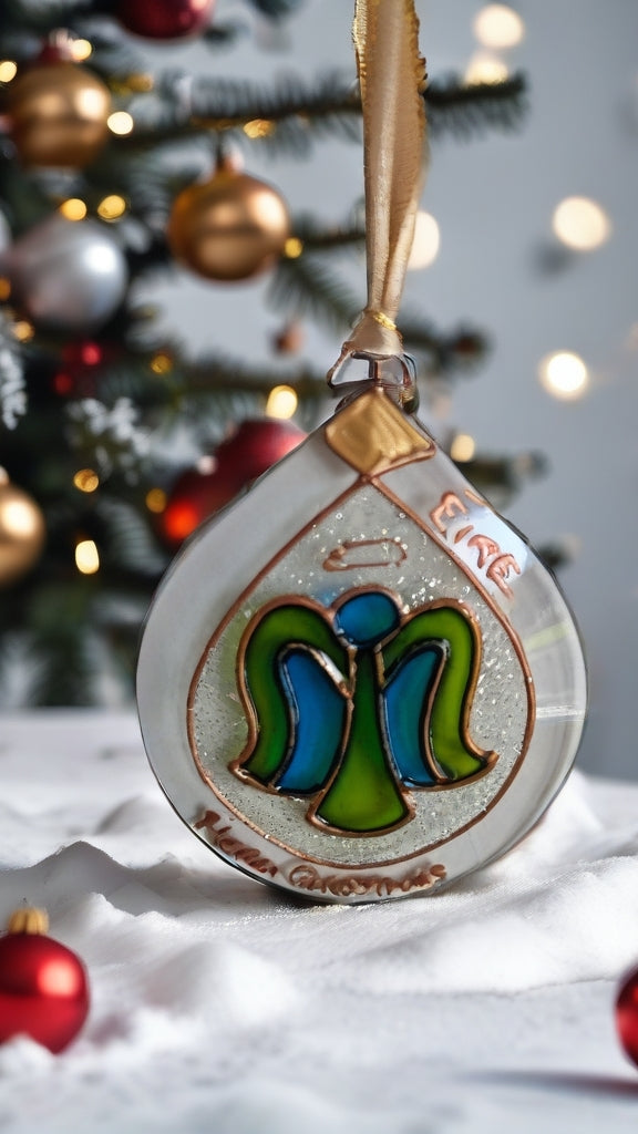 Hand-painted glass Suncatchers - Droplet (Hanging) Christmas